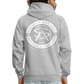 society essentials • sa badge hoodie (white) - heather gray