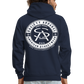 society essentials • sa badge hoodie (white) - navy