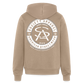 society essentials • sa badge premium hoodie - tan