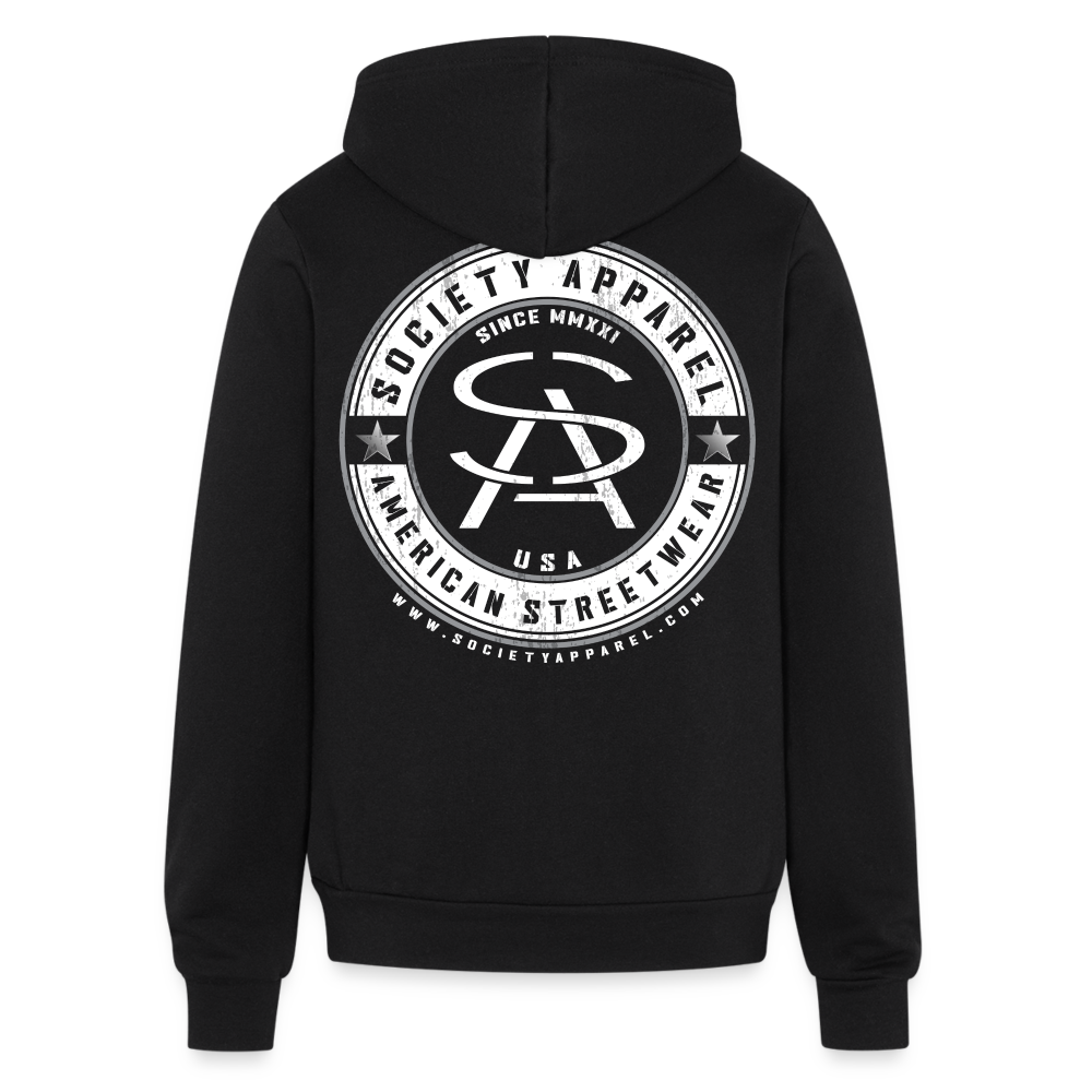 society essentials • sa badge premium hoodie - black
