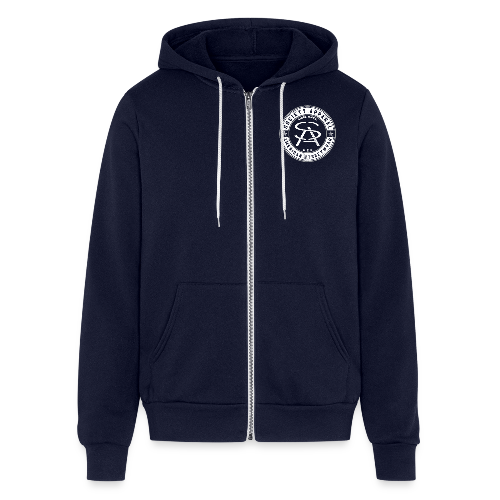 society essentials • sa badge premium hoodie - navy