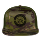 society essentials • sa badge trucker hat (black) - multicam\green