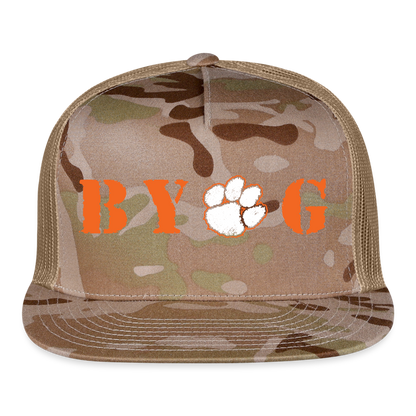 clemson • byog trucker hat - multicam\tan