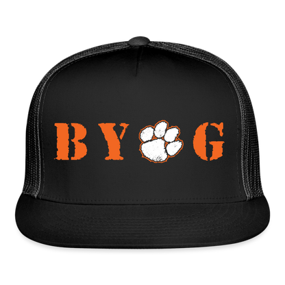 clemson • byog trucker hat - black/black