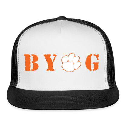 clemson • byog trucker hat - white/black