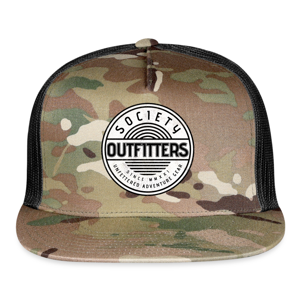 society outfitters • unfettered trucker hat - multicam\black