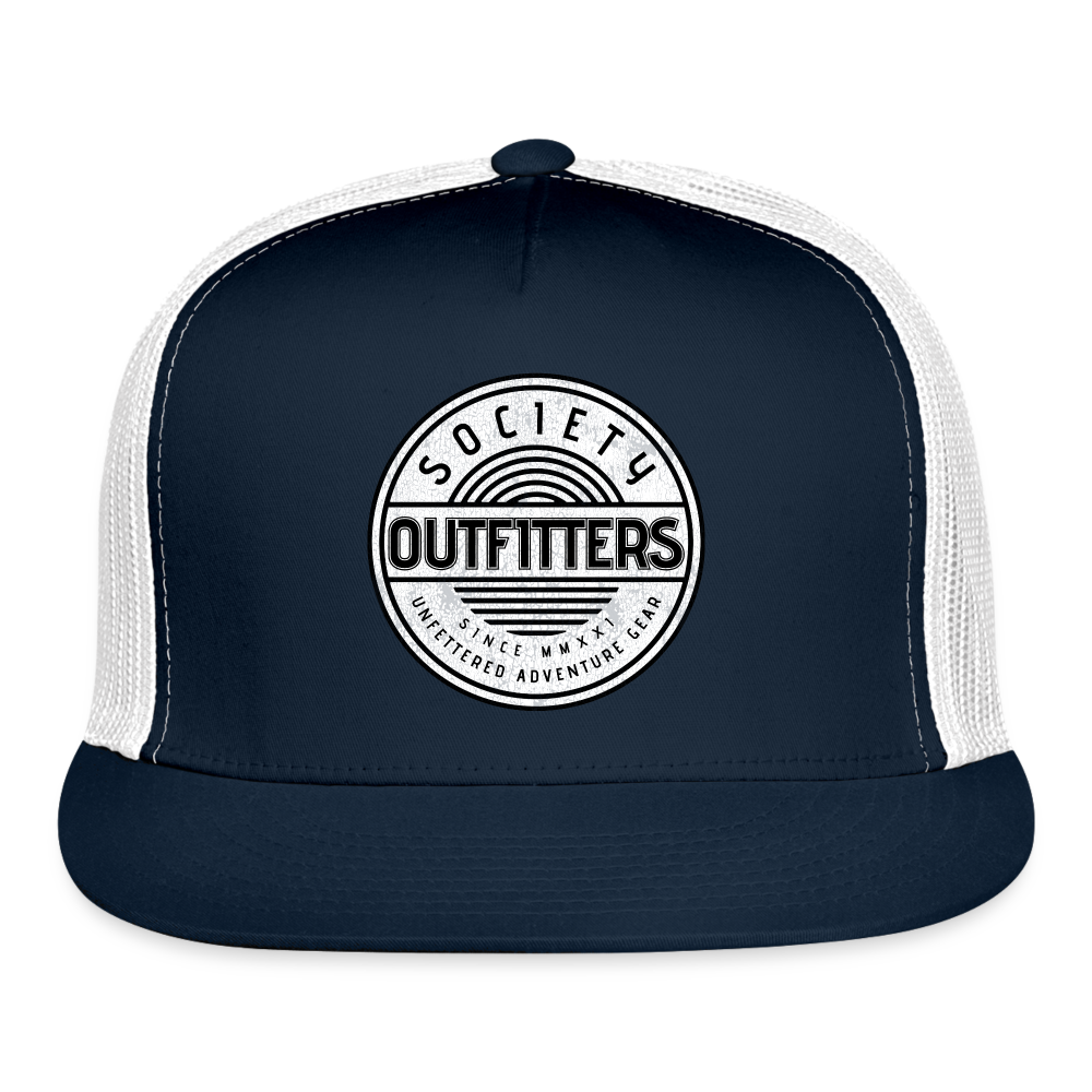 society outfitters • unfettered trucker hat - navy/white