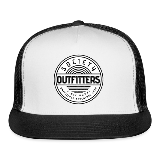 society outfitters • unfettered trucker hat - white/black