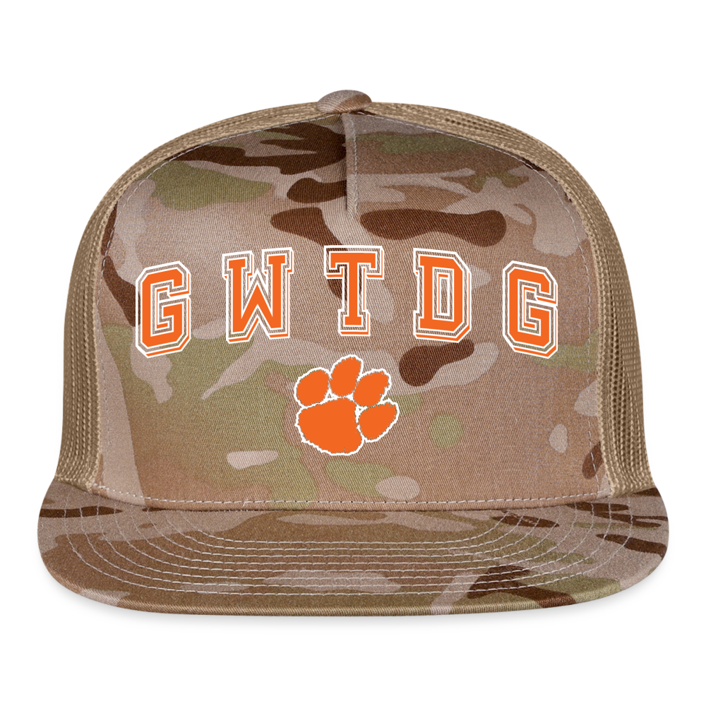 clemson • gwtdg trucker hat - multicam\tan