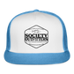 society outfitters • bent rods trucker hat (black) - white/blue
