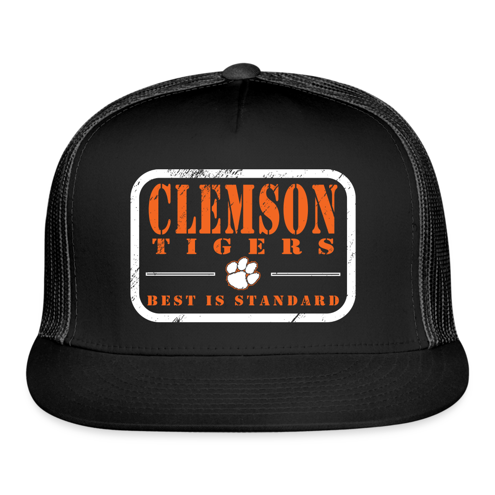 clemson • best is standard trucker hat - black/black