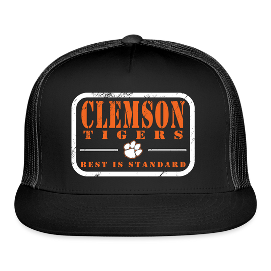 clemson • best is standard trucker hat - black/black