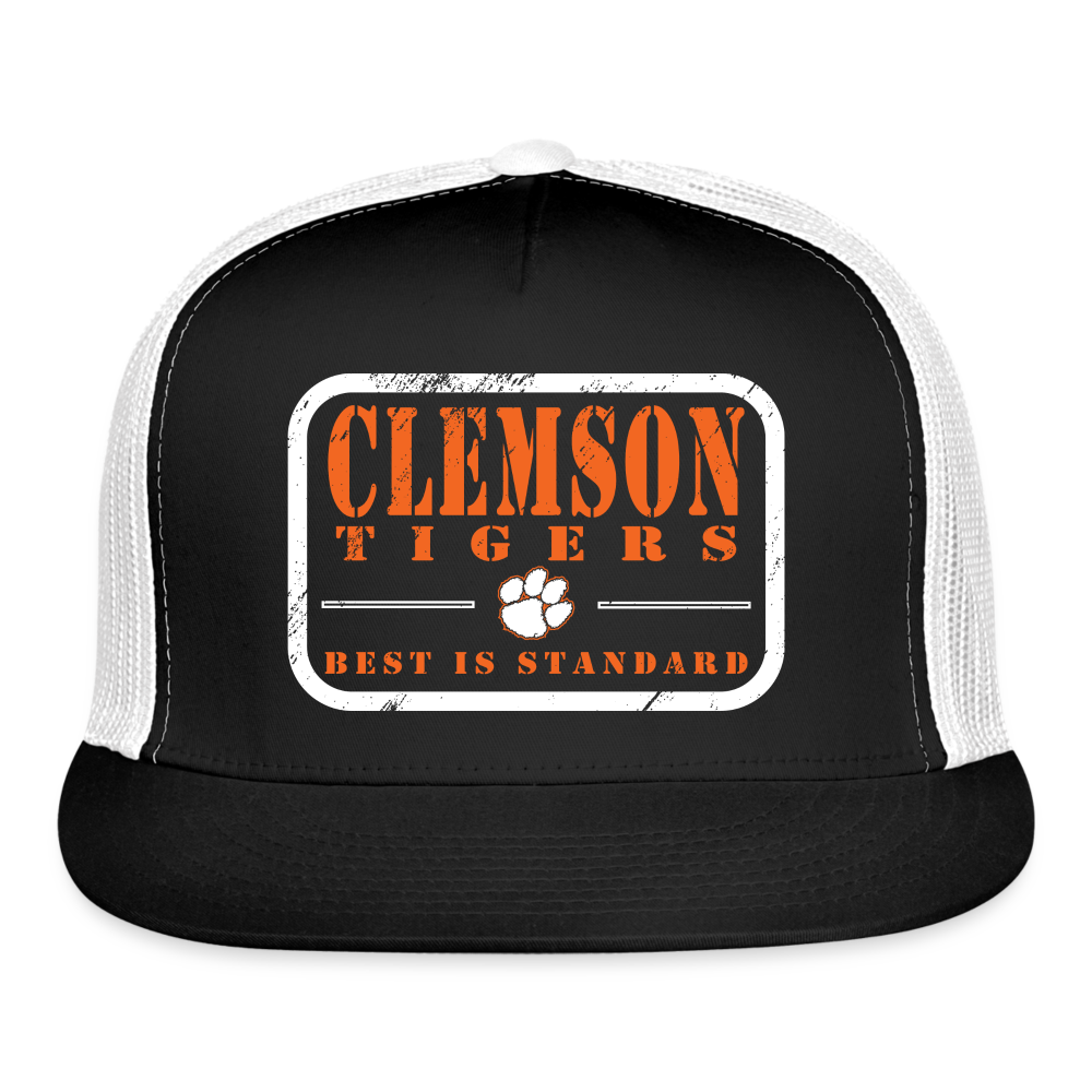 clemson • best is standard trucker hat - black/white