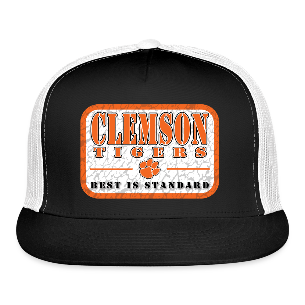 clemson • best is standard (white bg) trucker hat - black/white