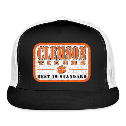 clemson • best is standard (white bg) trucker hat - black/white