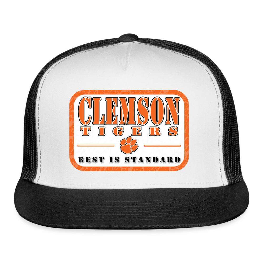 clemson • best is standard (white bg) trucker hat - white/black