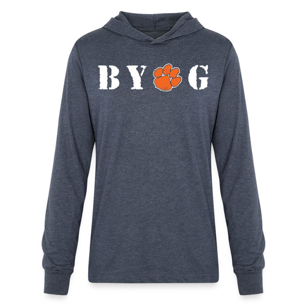 clemson • byog hoodie t-shirt - heather navy