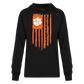 clemson • tiger flag hoodie t-shirt - black