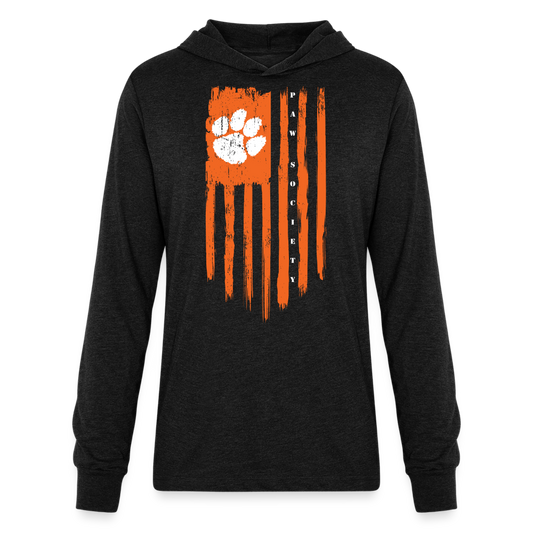 clemson • tiger flag hoodie t-shirt - heather black