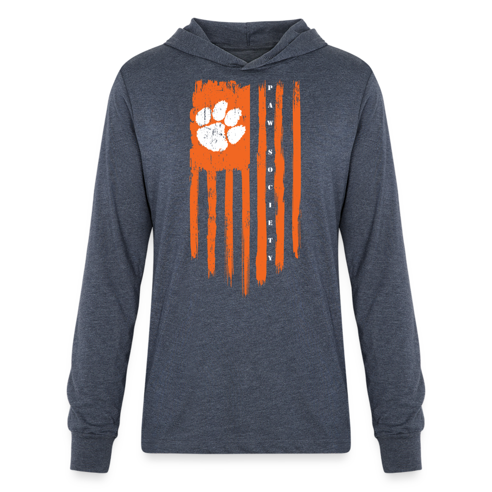 clemson • tiger flag hoodie t-shirt - heather navy