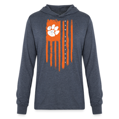 clemson • tiger flag hoodie t-shirt - heather navy
