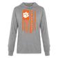 clemson • tiger flag hoodie t-shirt - heather grey