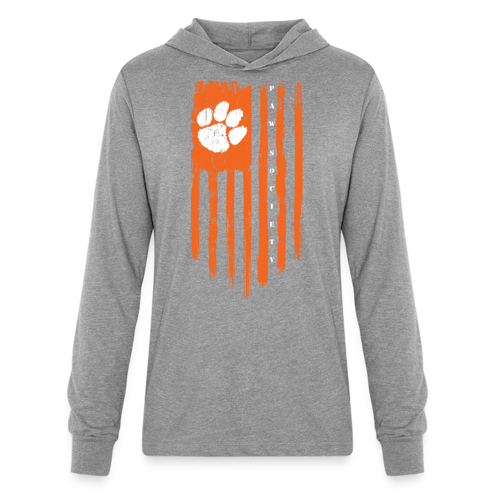 clemson • tiger flag hoodie t-shirt - heather grey