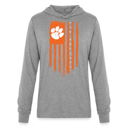 clemson • tiger flag hoodie t-shirt - heather grey