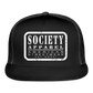 society essentials • white society patch trucker hat - black/black