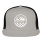 society essentials • white mountain patch trucker hat - gray/black