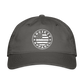society essentials • unstructured circle flag hat (white) - charcoal