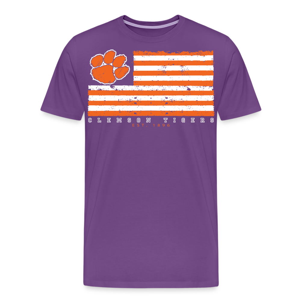 clemson • tiger flag (purple out) - purple