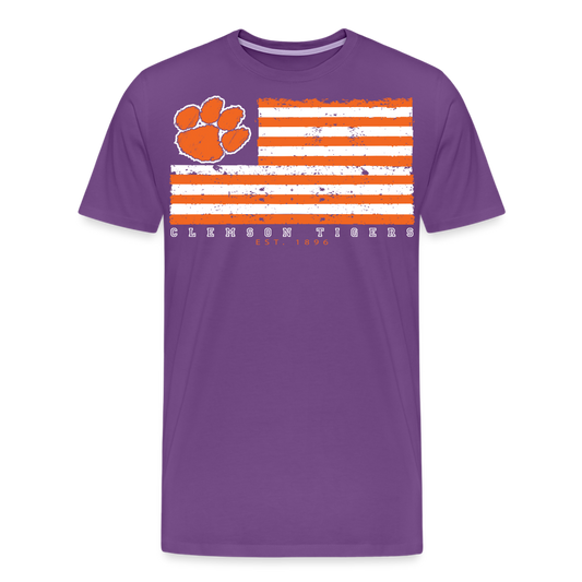 clemson • tiger flag (purple out) - purple