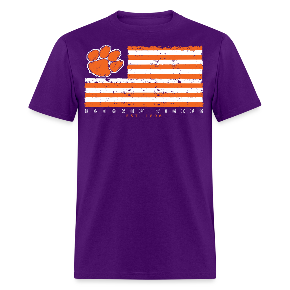 clemson • tiger flag • 100% cotton (purple out) - purple