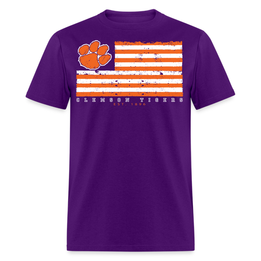 clemson • tiger flag • 100% cotton (purple out) - purple