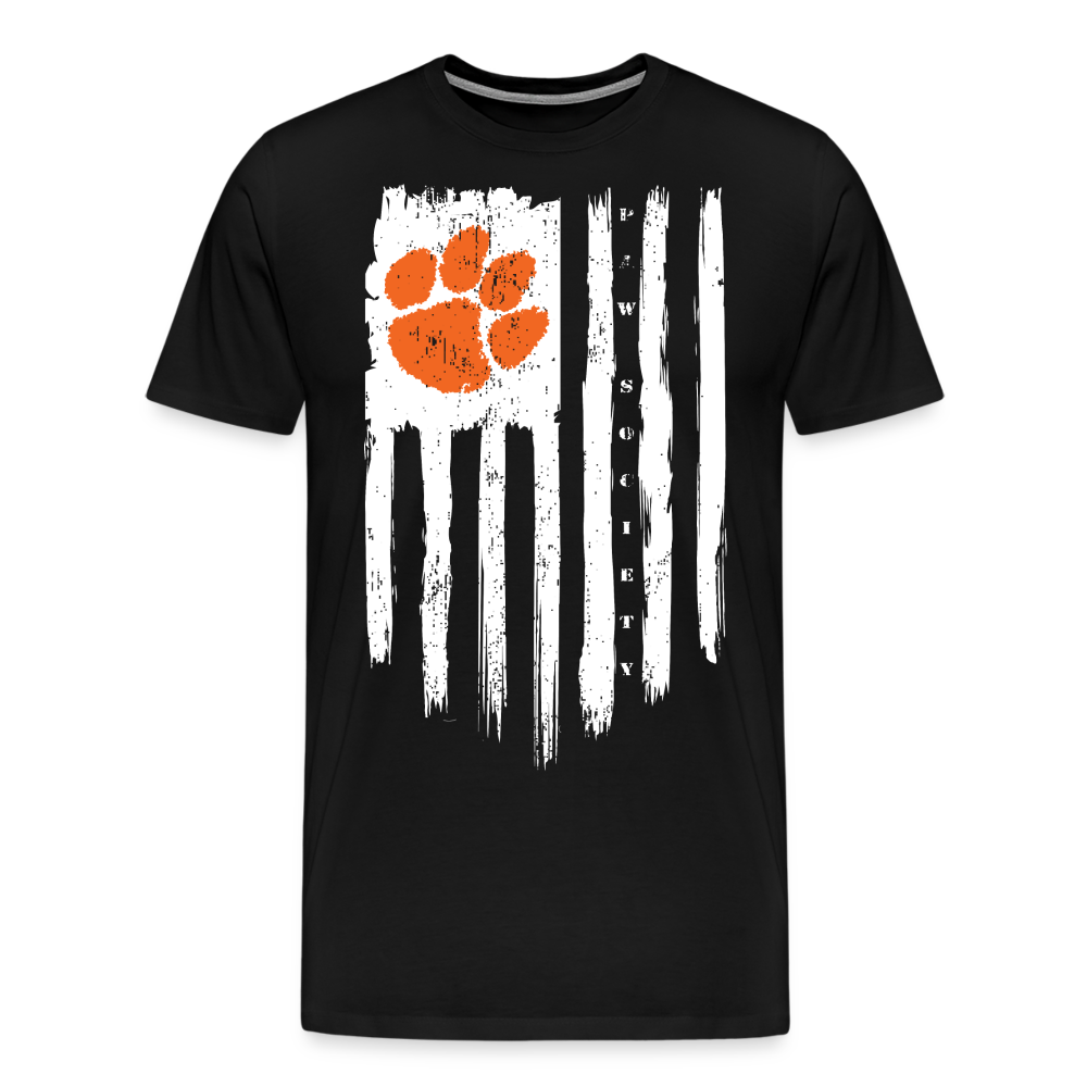 clemson • vertical tiger flag (purple out) - black