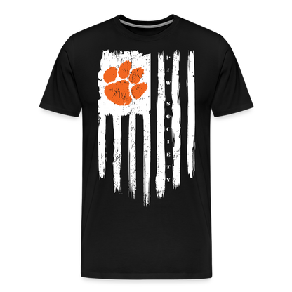 clemson • vertical tiger flag (purple out) - black