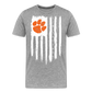 clemson • vertical tiger flag (purple out) - heather gray