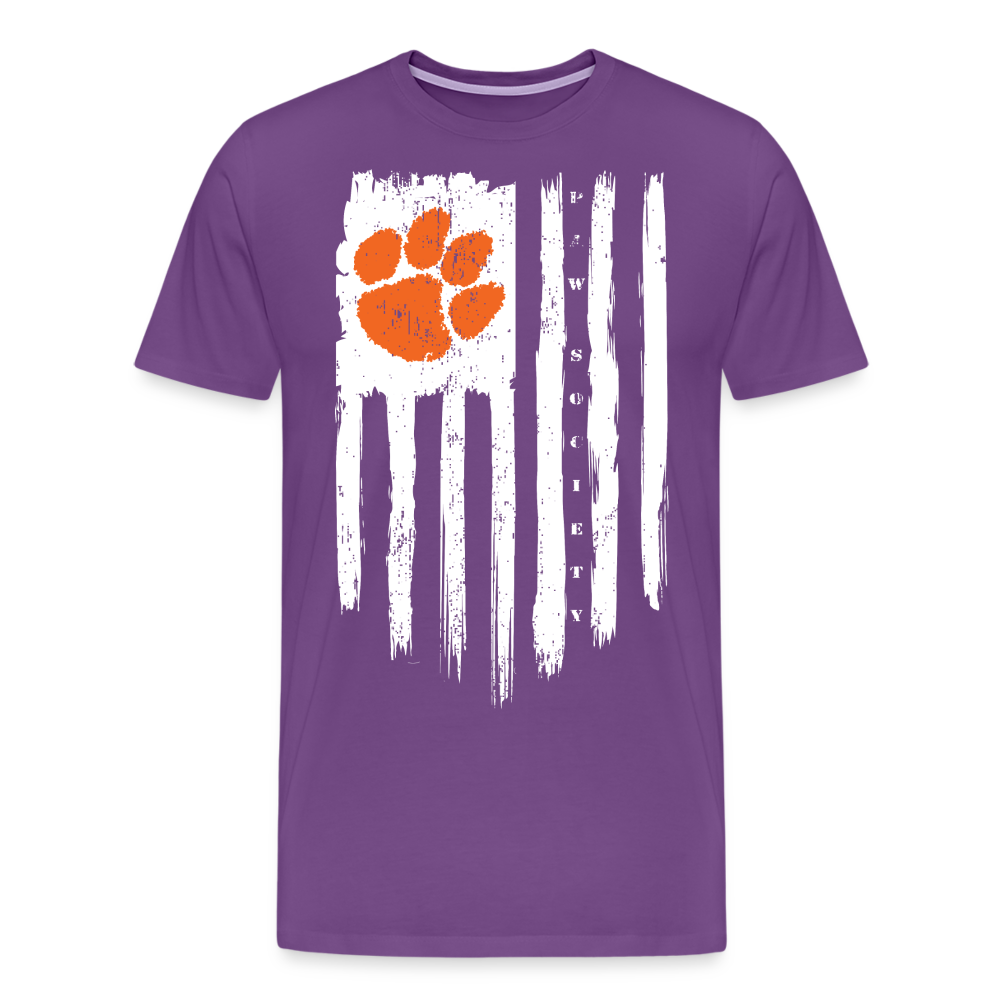 clemson • vertical tiger flag (purple out) - purple