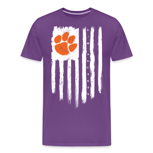 clemson • vertical tiger flag (purple out) - purple