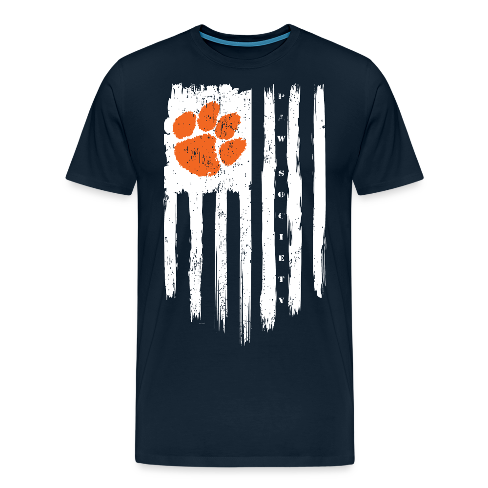 clemson • vertical tiger flag (purple out) - deep navy