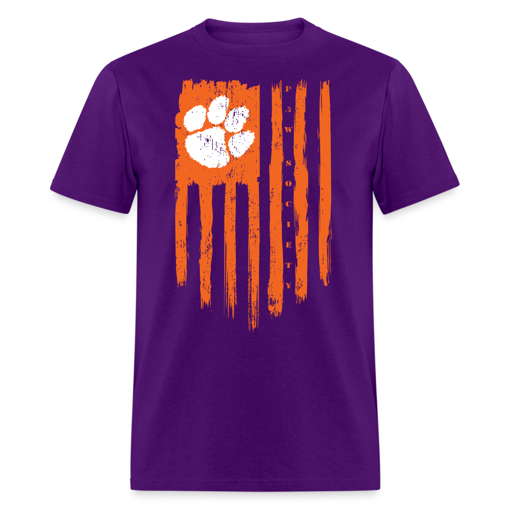 clemson • vertical tiger flag • 100% cotton (purple out) - purple