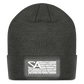 Patch Beanie - charcoal grey