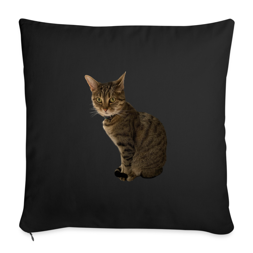 Throw Pillow Cover 18” x 18” - black