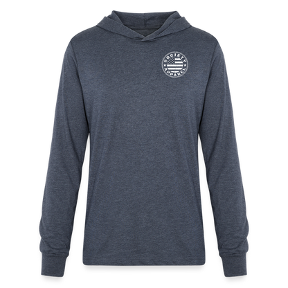 Unisex Long Sleeve Hoodie Shirt - heather navy