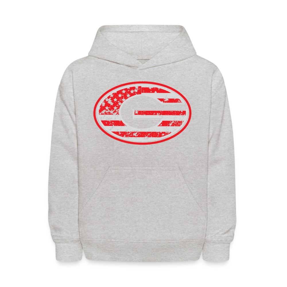 Kids' Hoodie - American G - heather gray