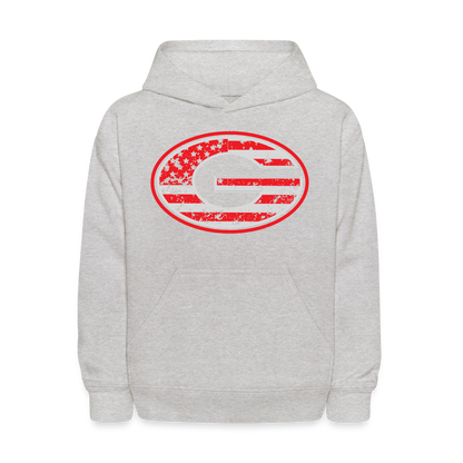 Kids' Hoodie - American G - heather gray