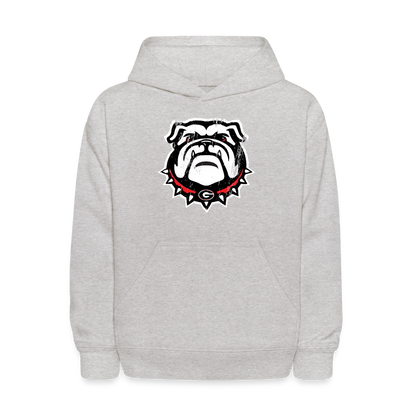 Kids' Hoodie - Dawg Head - heather gray