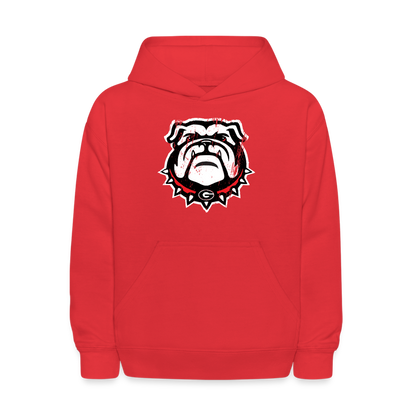 Kids' Hoodie - Dawg Head - red