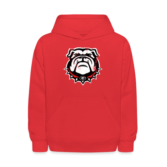 Kids' Hoodie - Dawg Head - red